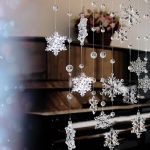 New Acrylic Crystal Snowflake Bead Garland Curtain Wedding Home Party Decoration