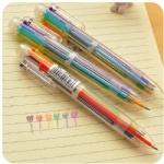 diy creative new writing colorful multi color Ballpoint Pens cute 6 in 1 colors office school stationery promotion gift