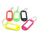 lastic Keychain Key Tags Id Label Name Tags With Split Ring For Baggage Key Chains Key Rings