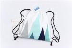 Drawstring Backpacks Nordic Geometric Cotton Canvas