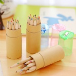 Pencil kraft paper tube with 12 colors