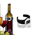 Electronic LCD Red Wine Bottle Thermometer Digital Wine Watch Temperature Meter Automatical Bottle Thermometer Wine Tools