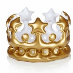 Inflatable Gold Crown Kids Adult Birthday Hats Cap King Toy Party Decoration PVC Balloon
