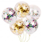 12-inch Gold Sequins Transparent Latex Balloons Wedding Party DIY Decoration Confetti Balloon Birthday Festival