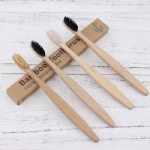 Custom logo colors bamboo toothbrush Eco Friendly wooden Tooth Brush Soft bristle Tip Charcoal adults oral care toothbrush