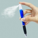 Custom logo Spray Ballpoint Pen Alcohol Disinfection perfume Split Charging Plastic Ball Pen