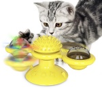Custom logo Pet Toy Interactive Cat Puzzle Training Rotary Table Ball Mill Rotating Cat Toys Cat Games Cat Supplies Cat windmill
