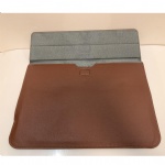 Custom logo PU Leather Laptop Sleeve Notebook Bag Pouch Case for Macbook Air 11 13 12 15 Pro 13.3 15.4