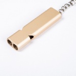 Logo Laser Whistle Keychain Emergency Survival Keychain Aluminum Alloy Camping