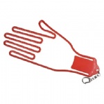 Custom Logo Golf Glove Holder Golfer Tool Plastic Golf Gloves Rack Dryer Golf Glove Stretcher Hanger with Key Chain