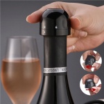 Custom logo Vacuum Red Wine Bottle Cap Stopper Silicone Sealed Champagne Bottle Stopper cork Vacuum Retain Freshness Wine Plug Bar Tools