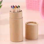 Kraft paper tube color pencil 12 color 12 loaded